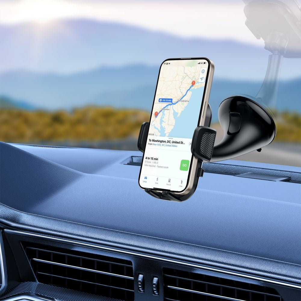 Autohalterung für Cockpit / Armaturenbrett / Windschutzscheibe Tech-Protect V8 Universal, Schwarz