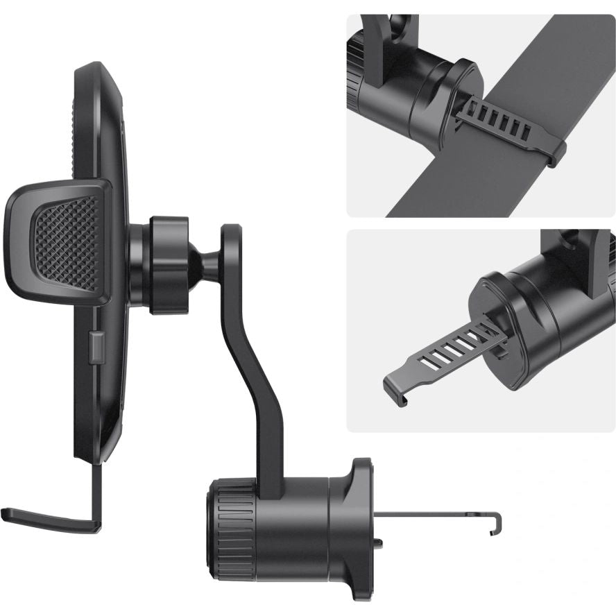 Handy-Halterung für Lüftungsgitter, Tech-Protect V8 Universal Rotary, Schwarz