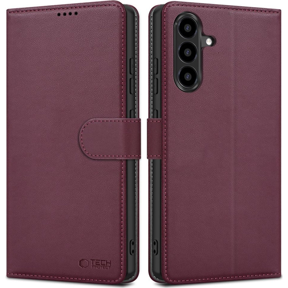 Handyhülle für Samsung Galaxy A26 5G / A17 4G / A17 5G, Tech-Protect Wallet, Burgund