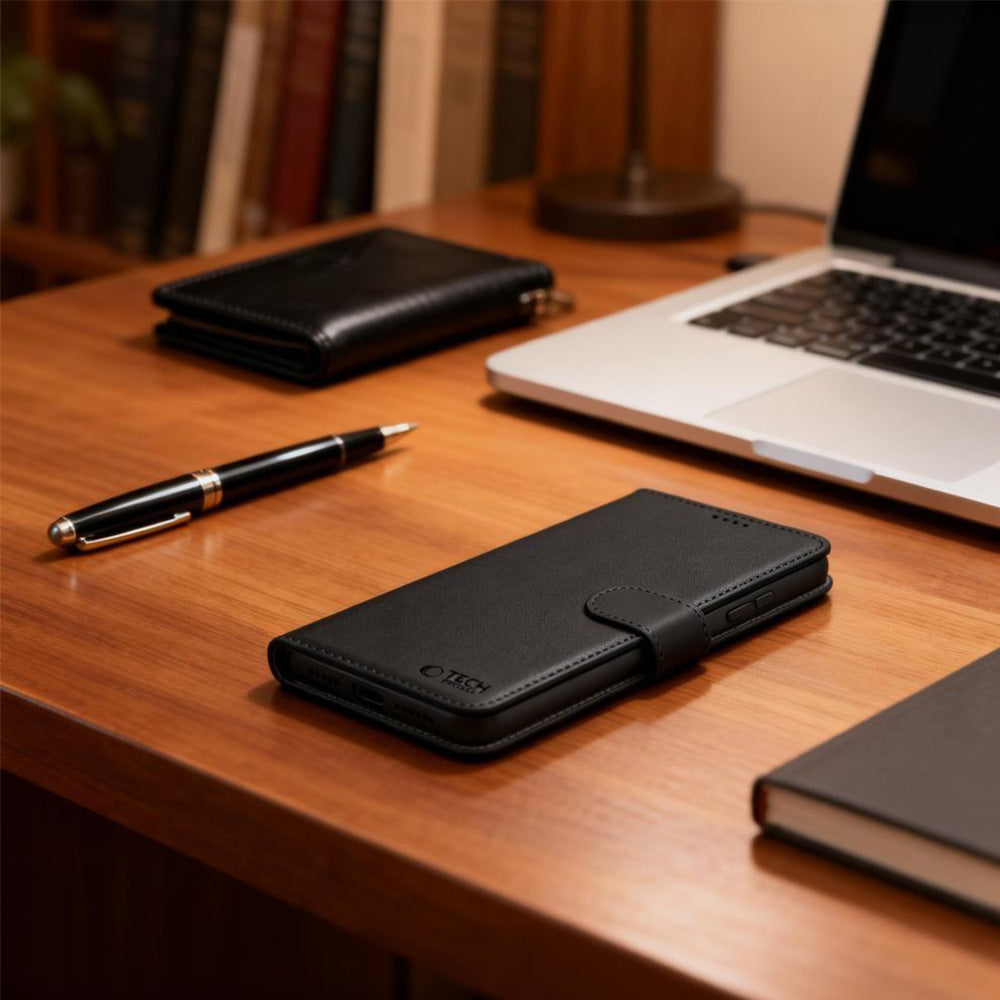 Handyhülle mit Klappe für Galaxy A27 5G, Tech-Protect Wallet, Schwarz