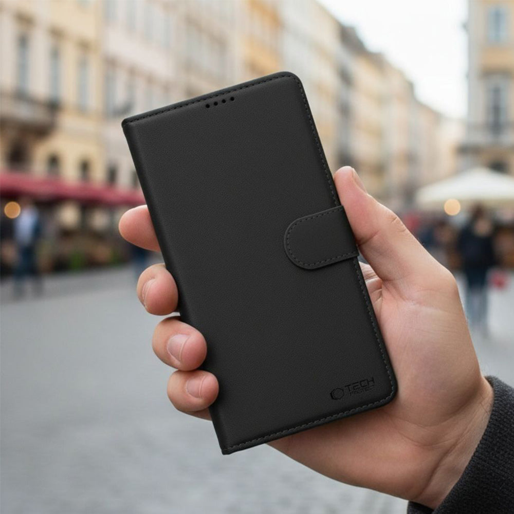 Handyhülle mit Klappe für Galaxy A27 5G, Tech-Protect Wallet, Schwarz
