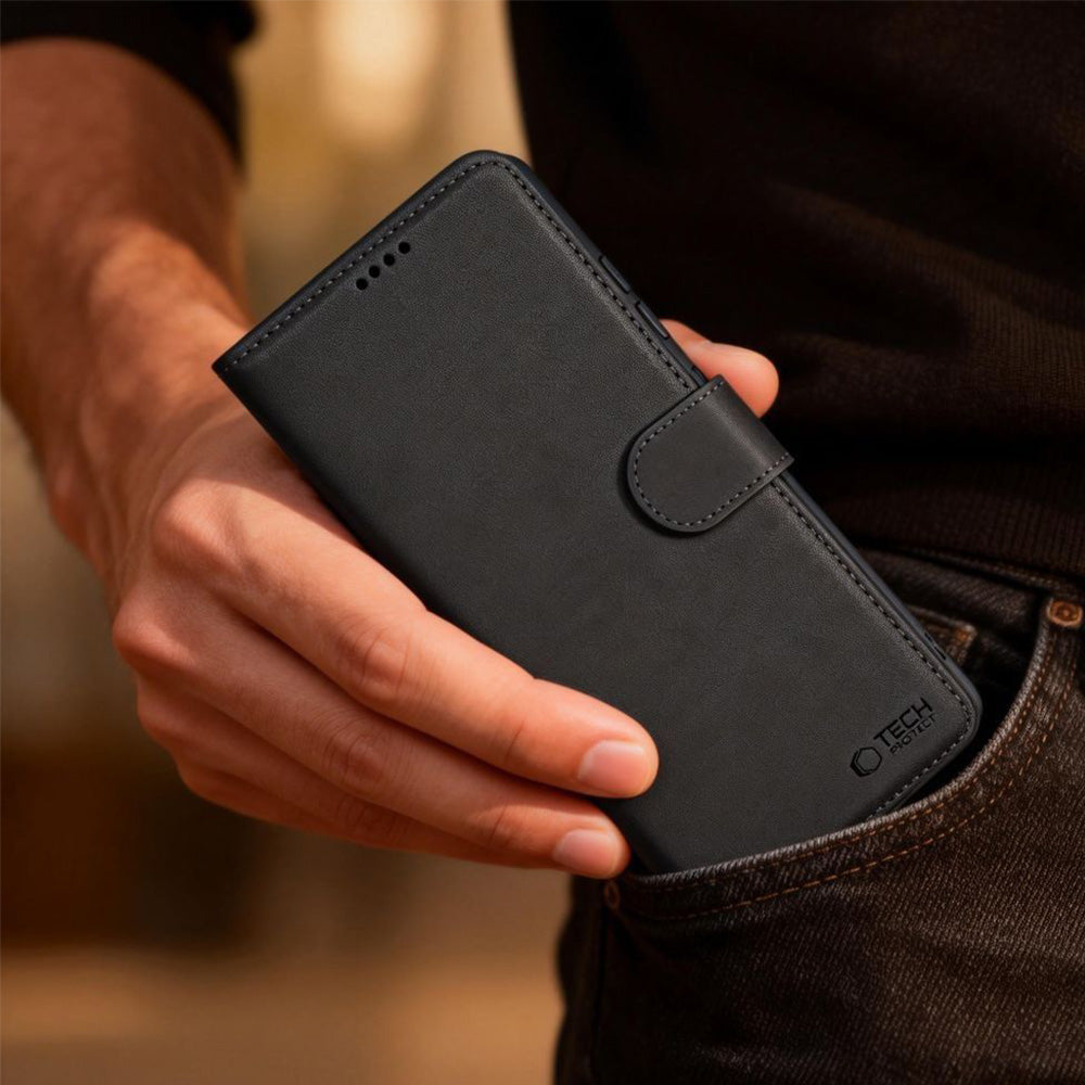 Handyhülle mit Klappe für Galaxy A27 5G, Tech-Protect Wallet, Schwarz