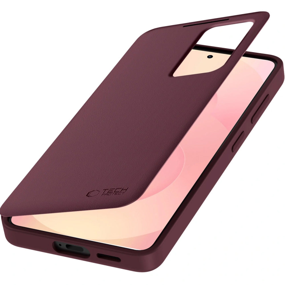 Handyhülle mit Klappe für Galaxy A57 5G, Tech-Protect  Smart Wallet, Rotwein