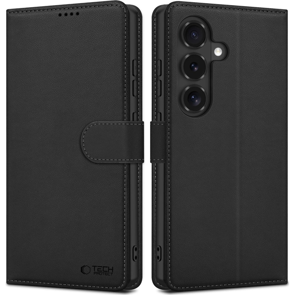 Handyhülle für Galaxy S26 FE, Tech-Protect Wallet, Schwarz