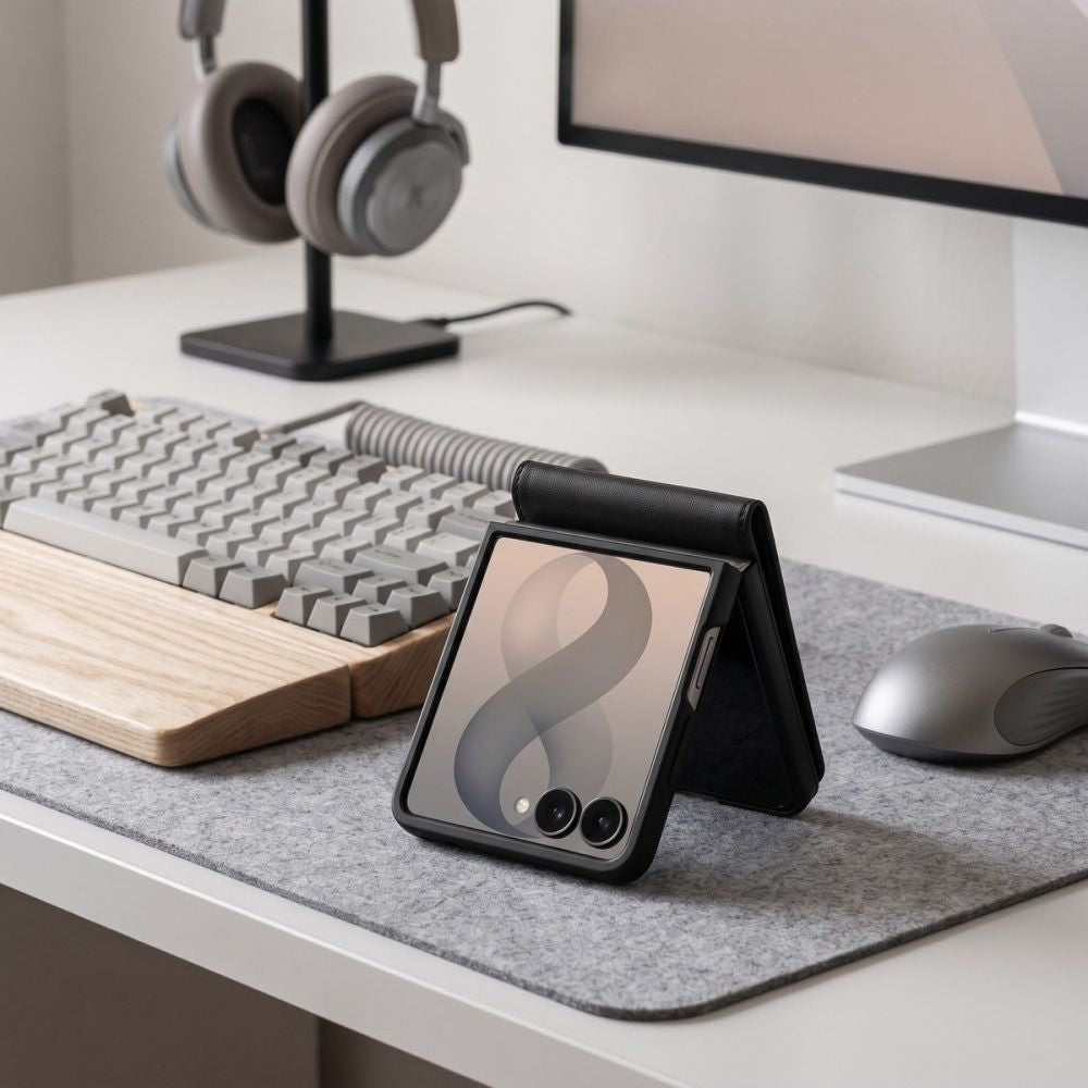Handyhülle für Galaxy Z Flip8, Tech-Protect Wallet, Schwarz