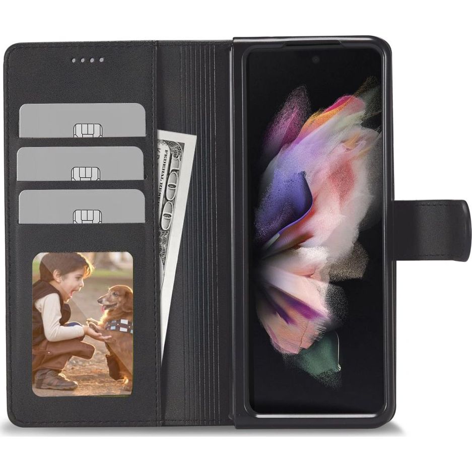 Handyhülle für Galaxy Z Fold7, Tech-Protect Wallet, Schwarz