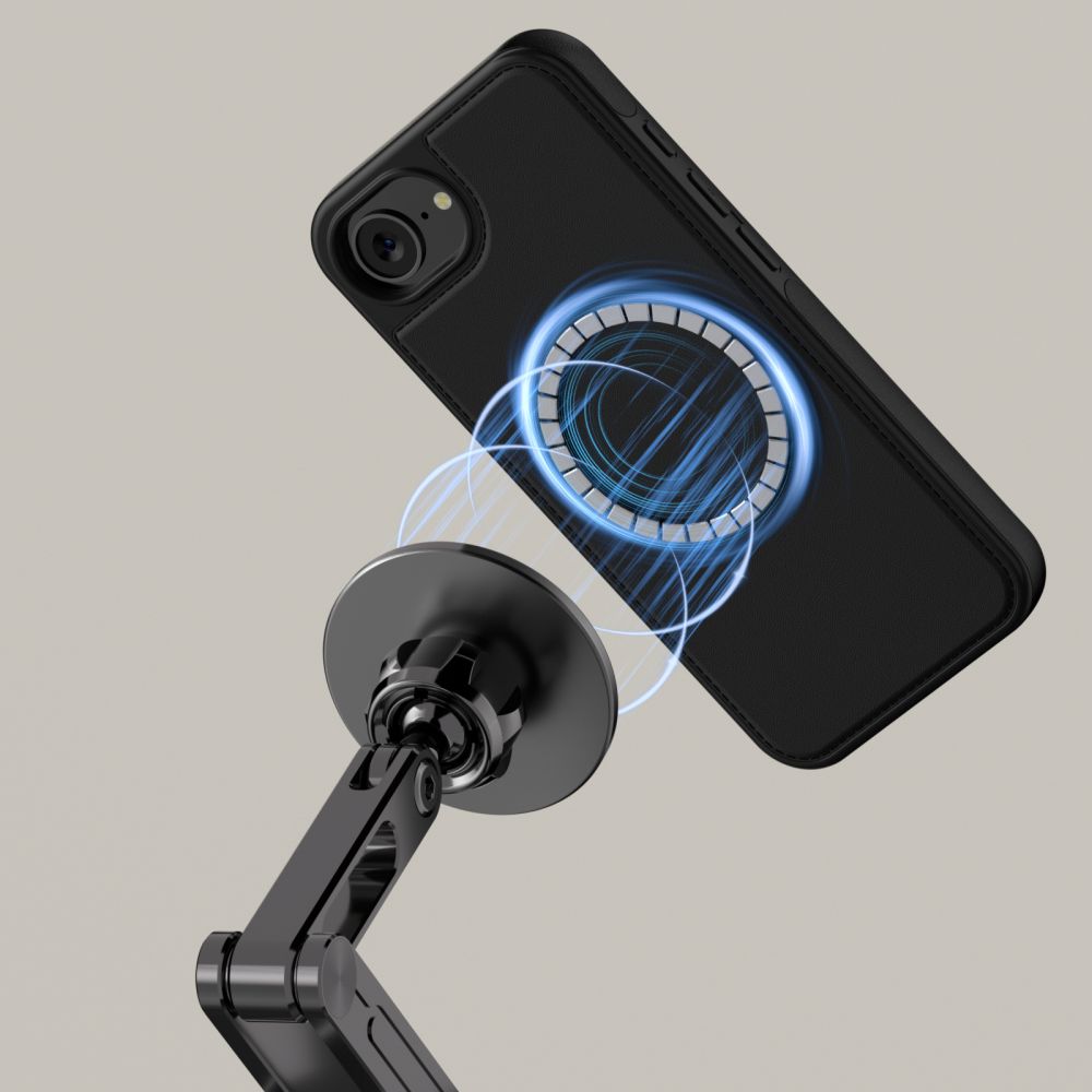Handyhülle für iPhone 17e / 16e, Tech-Protect Wallet für MagSafe, Schwarz