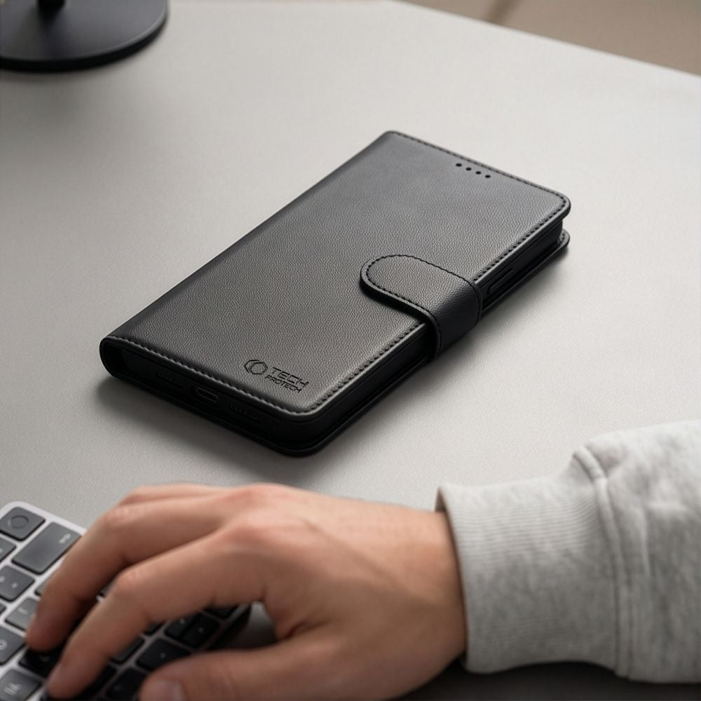 Handyhülle für iPhone 18 Pro / 17 Pro, Tech-Protect Wallet für MagSafe, Schwarz
