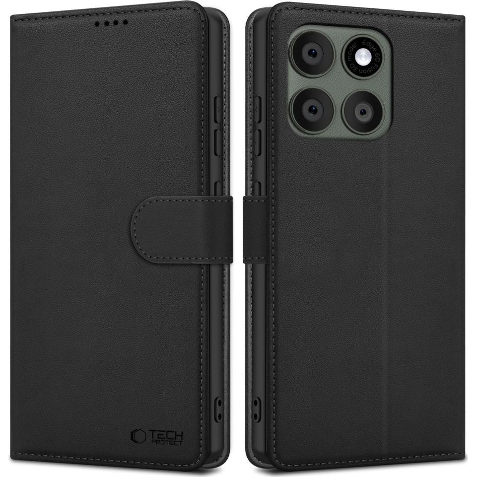 Handyhülle für Motorola Edge 60 Pro, Tech-Protect Wallet, Schwarz
