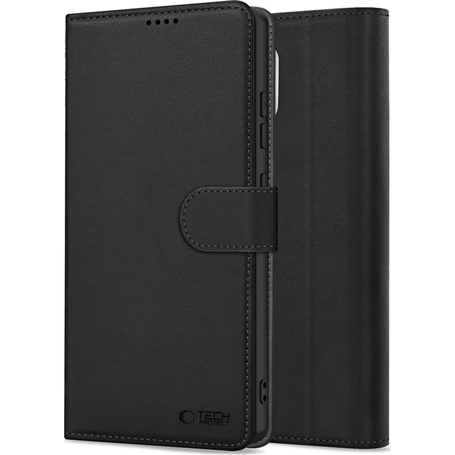Handyhülle für Motorola Edge 70 Fusion, Tech-Protect Wallet, Schwarz