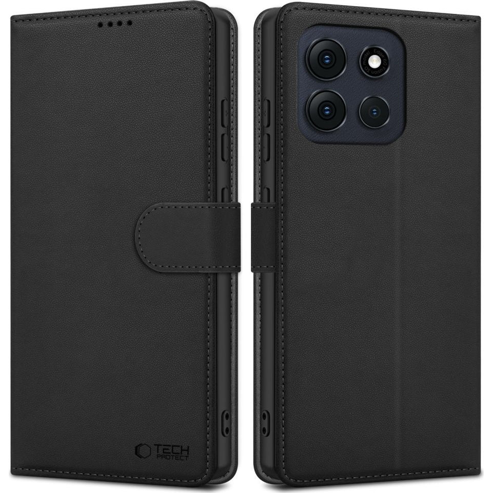 Handyhülle für Motorola Moto G56 5G, Tech-Protect Wallet, Schwarz