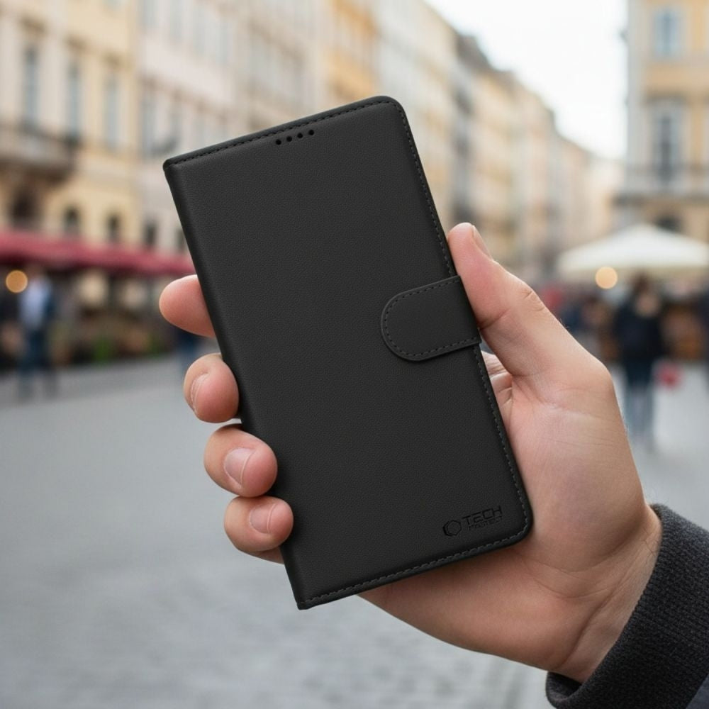 Handyhülle für OnePlus Nord 6, Tech-Protect Wallet, Schwarz