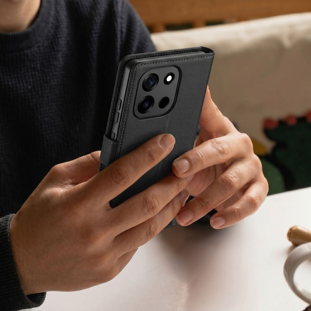 Handyhülle für OnePlus Nord 6, Tech-Protect Wallet, Schwarz
