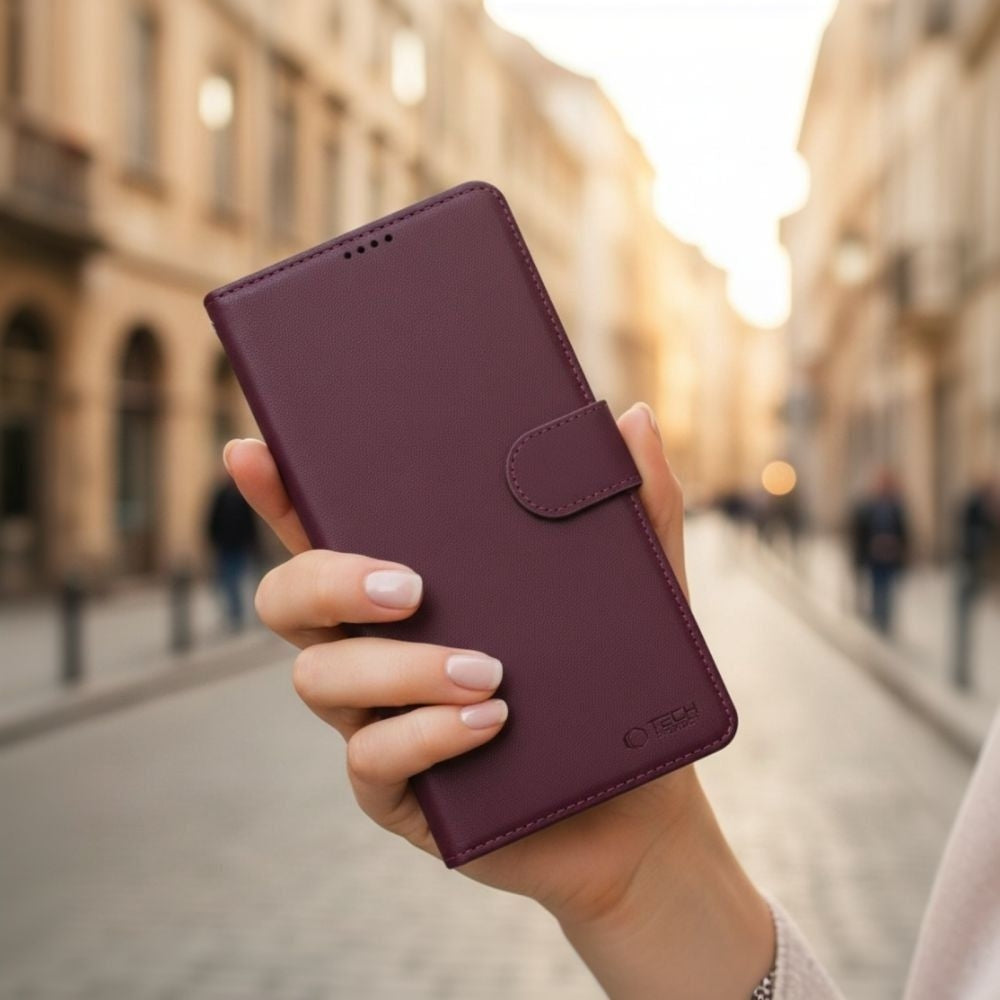 Handyhülle für Samsung Galaxy A27 5G, Tech-Protect Wallet, Burgund