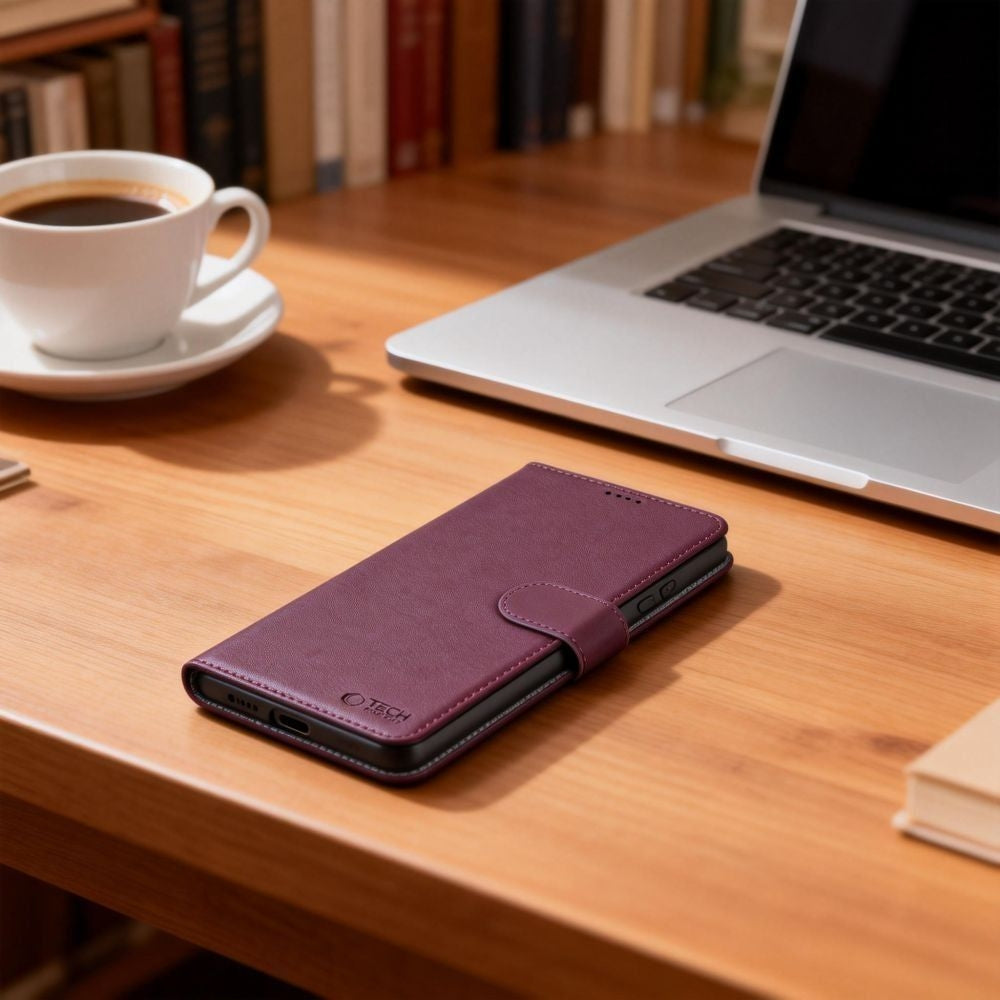 Handyhülle für Samsung Galaxy A27 5G, Tech-Protect Wallet, Burgund