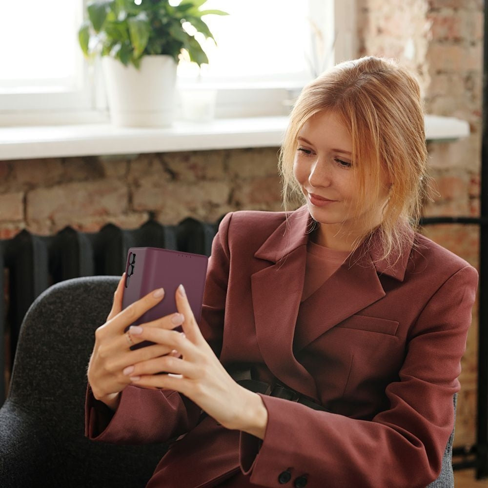 Handyhülle für Samsung Galaxy A27 5G, Tech-Protect Wallet, Burgund
