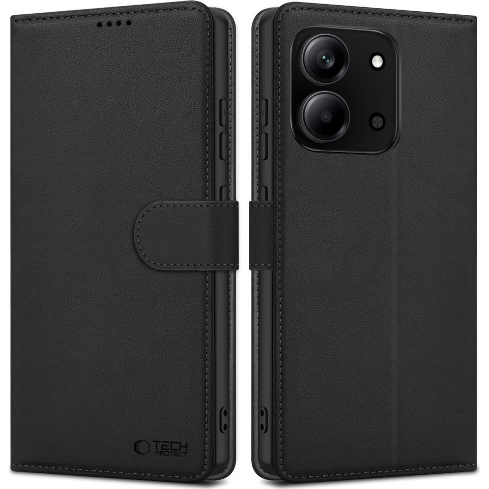 Handyhülle für Xiaomi Redmi 15C, Tech-Protect Wallet, Schwarz