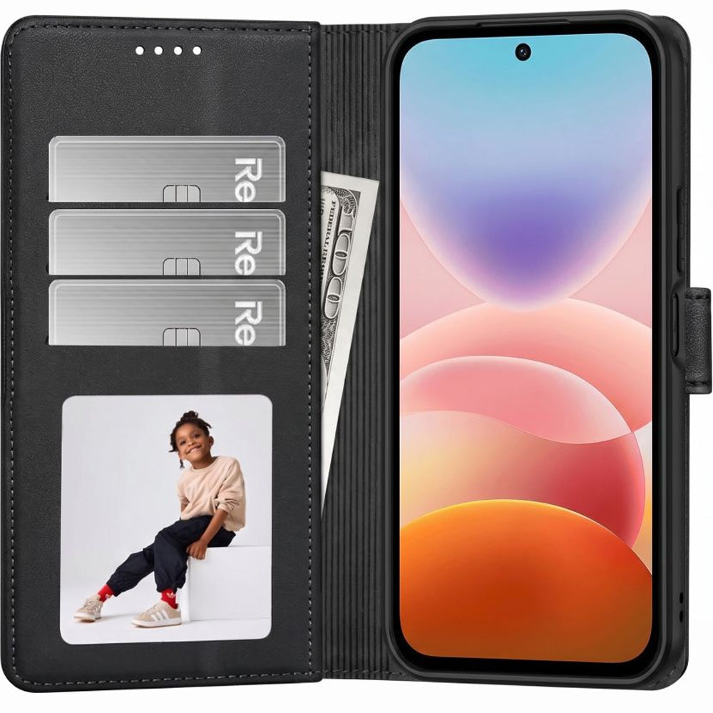 Handyhülle mit Klappe für Xiaomi Redmi 17 4G / 5G, Tech-Protect Wallet, Schwarz