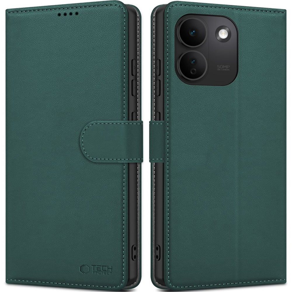 Handyhülle mit Klappe für Xiaomi Redmi Note 17 Pro Max 5G, Tech-Protect Wallet, Dunkelgrün (1/7)