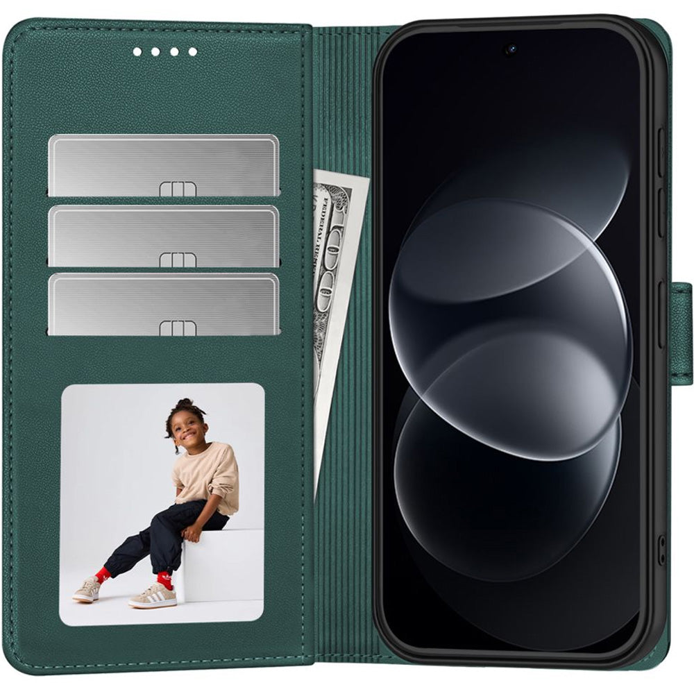 Handyhülle mit Klappe für Xiaomi Redmi Note 17 Pro Max 5G, Tech-Protect Wallet, Dunkelgrün (2/7)