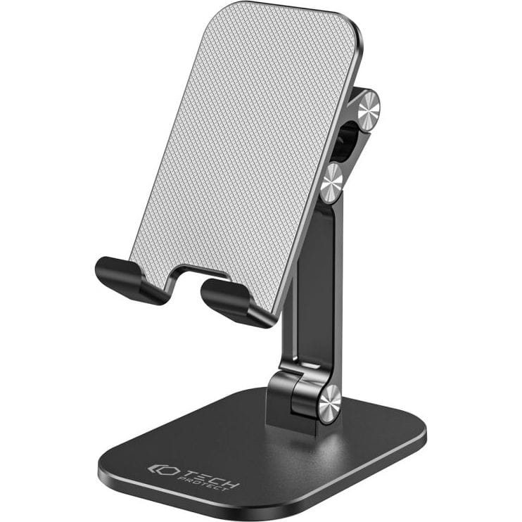 Schreibtischständer für Telefon/Tablet, Tech-Protect Z3 Universal Stand Holder, Grau