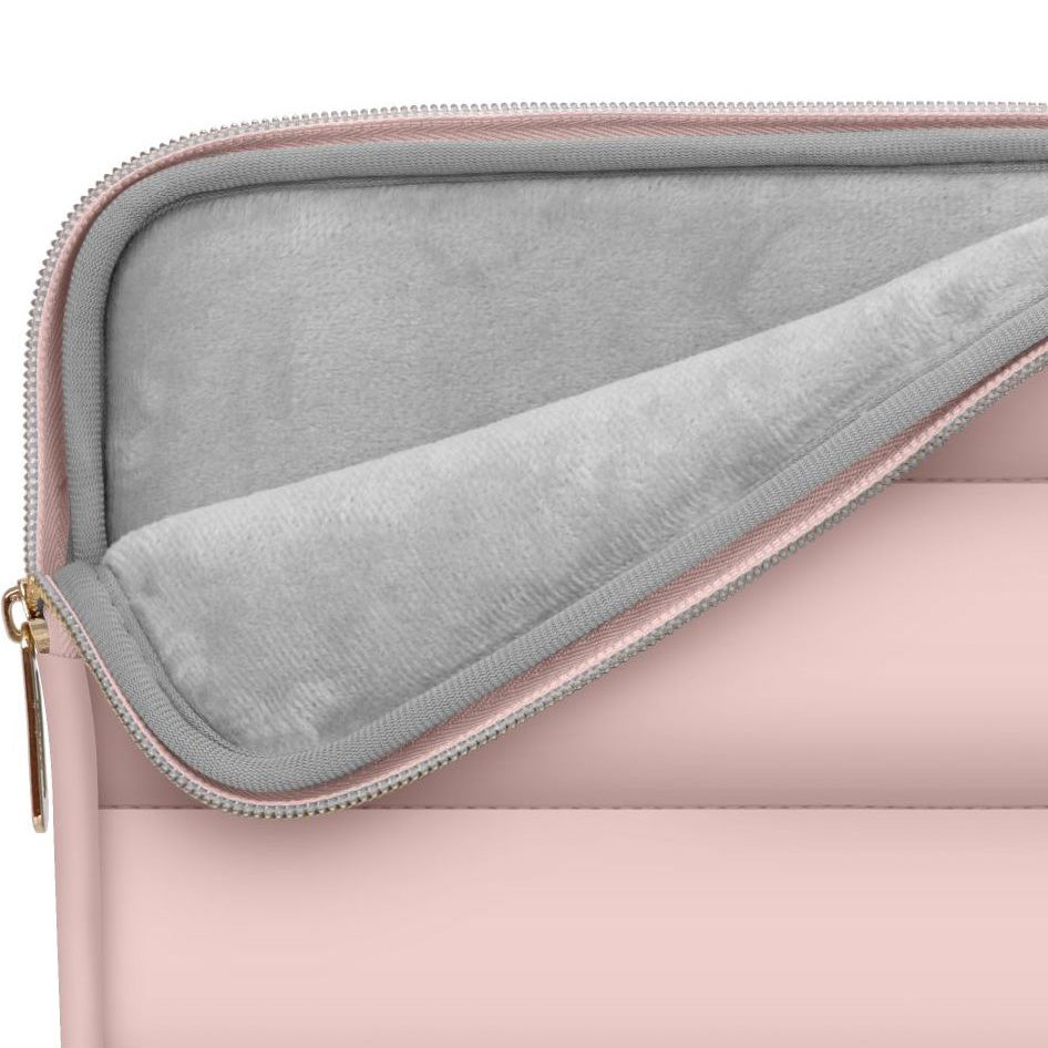 Schutzhülle für Laptop 13" - 14" + kleine Zubehörtasche, Tech-Protect Puffy, Rosa
