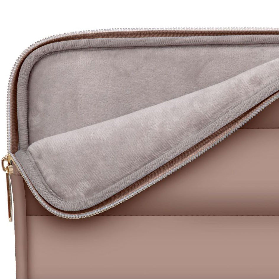 Schutzhülle für Laptop 15" - 16" + kleine Zubehörtasche, Tech-Protect Puffy, Braun