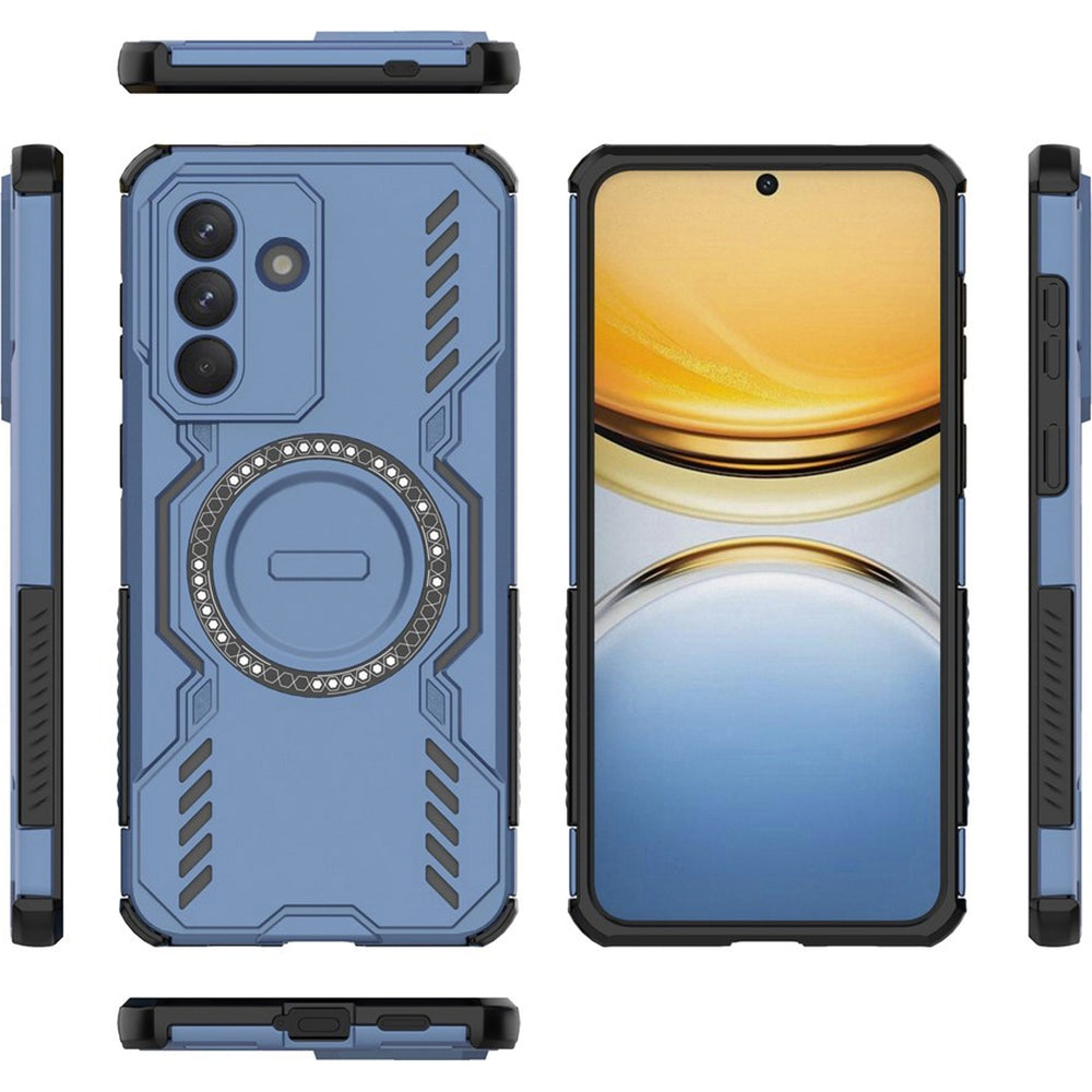 Handyhülle für Galaxy A57 5G, Techsuit ArmorMag Case, Blau-Schwarz