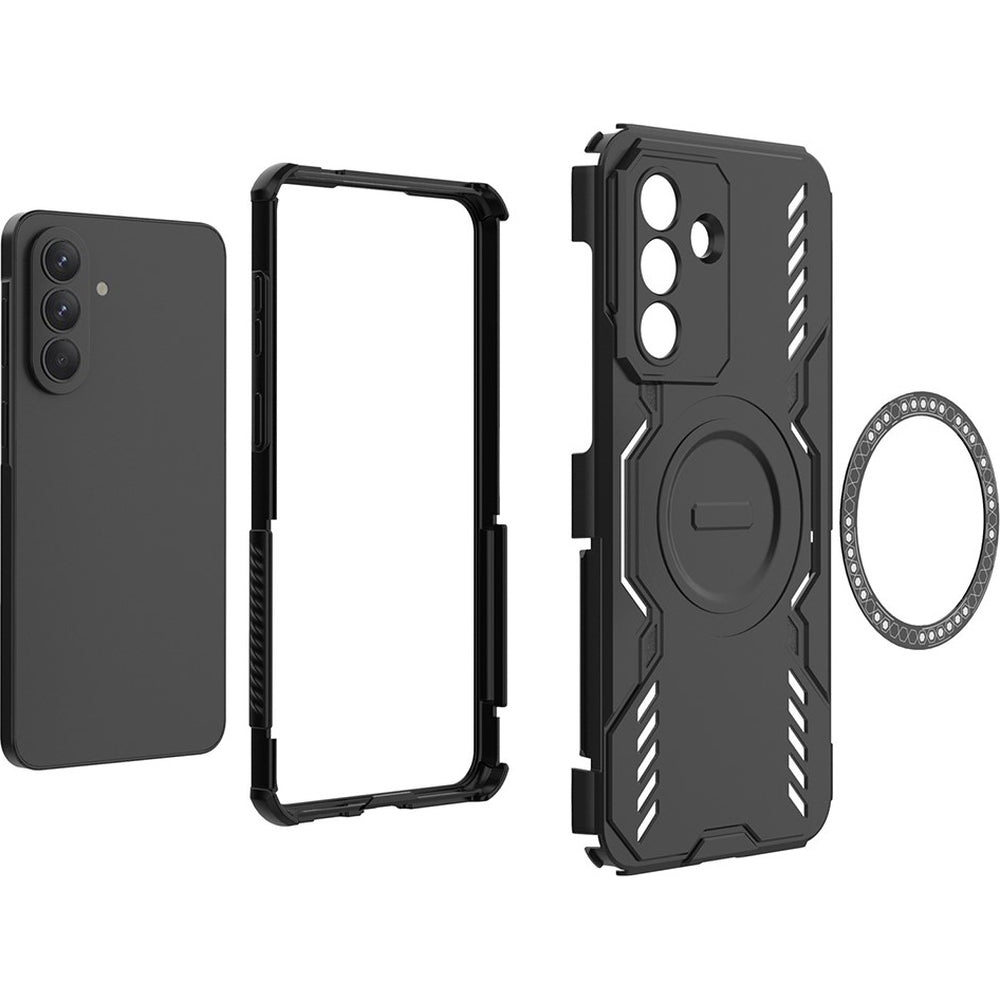 Handyhülle für Galaxy A57 5G, Techsuit ArmorMag Case, Blau-Schwarz
