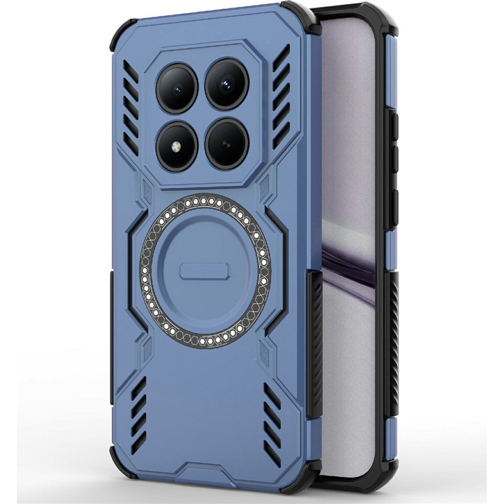 Handyhülle für Xiaomi Redmi Note 15 Pro Plus 5G / POCO M8 Pro 5G, Techsuit ArmorMag Case, Blau-Schwarz