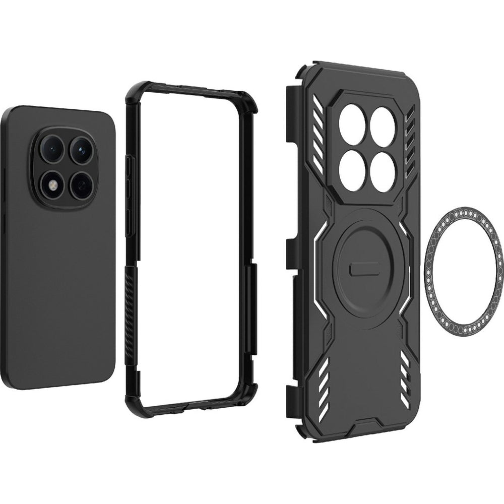 Handyhülle für Xiaomi Redmi Note 15 Pro Plus 5G / POCO M8 Pro 5G, Techsuit ArmorMag Case, Blau-Schwarz