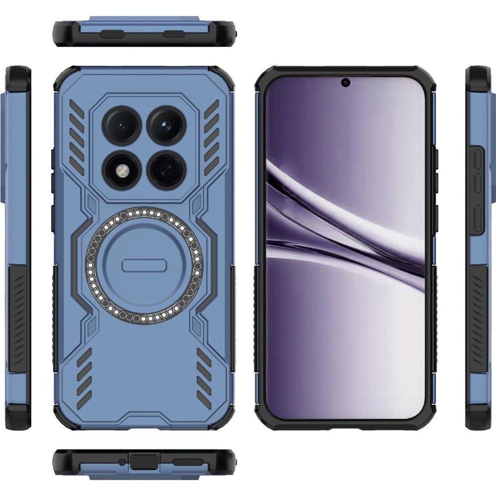 Handyhülle für Xiaomi Redmi Note 15 Pro Plus 5G / POCO M8 Pro 5G, Techsuit ArmorMag Case, Blau-Schwarz