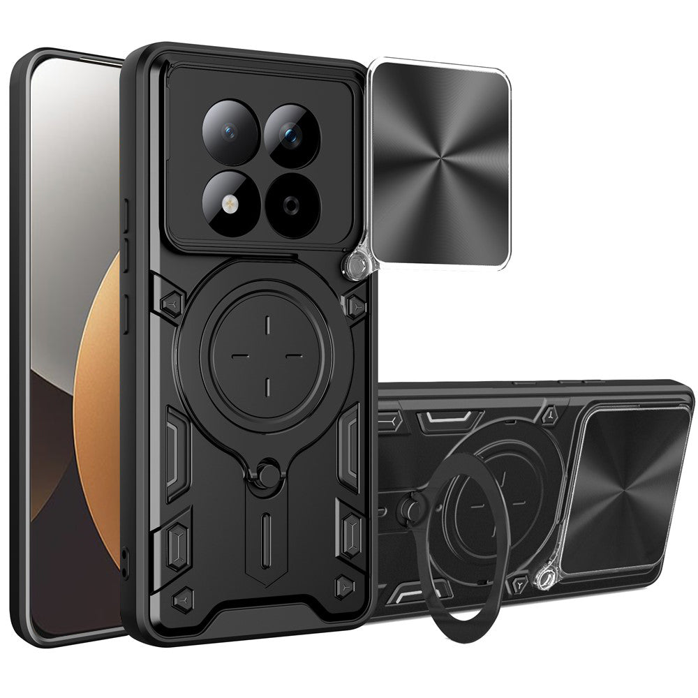Handyhülle mit CamShield für Xiaomi Redmi Note 15 Pro 5G, Techsuit CamGuard Pro, Schwarz