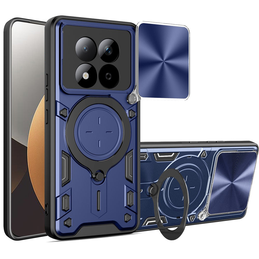 Handyhülle mit CamShield für Xiaomi Redmi Note 15 Pro 5G, Techsuit CamGuard Pro, Blau-Schwarz