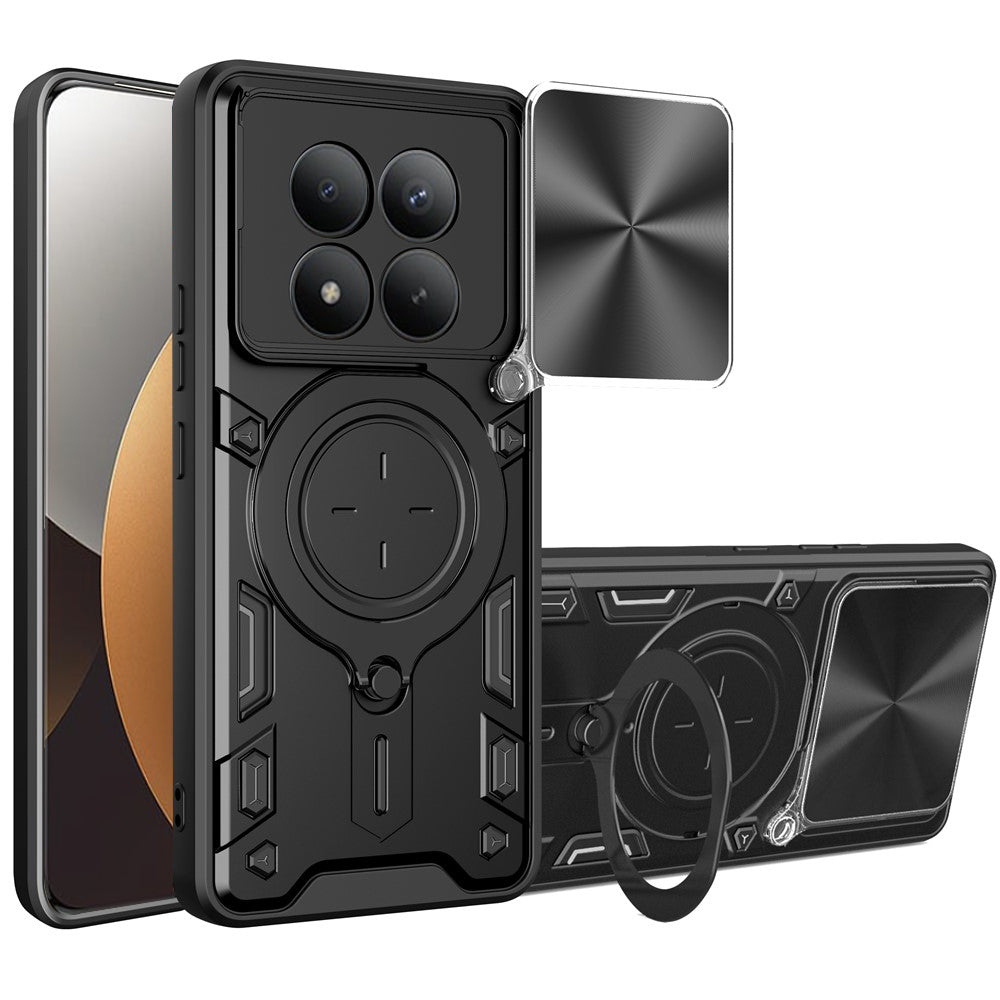 Handyhülle mit CamShield für Xiaomi Redmi Note 15 Pro Plus 5G / POCO M8 Pro 5G, Techsuit CamGuard Pro, Schwarz