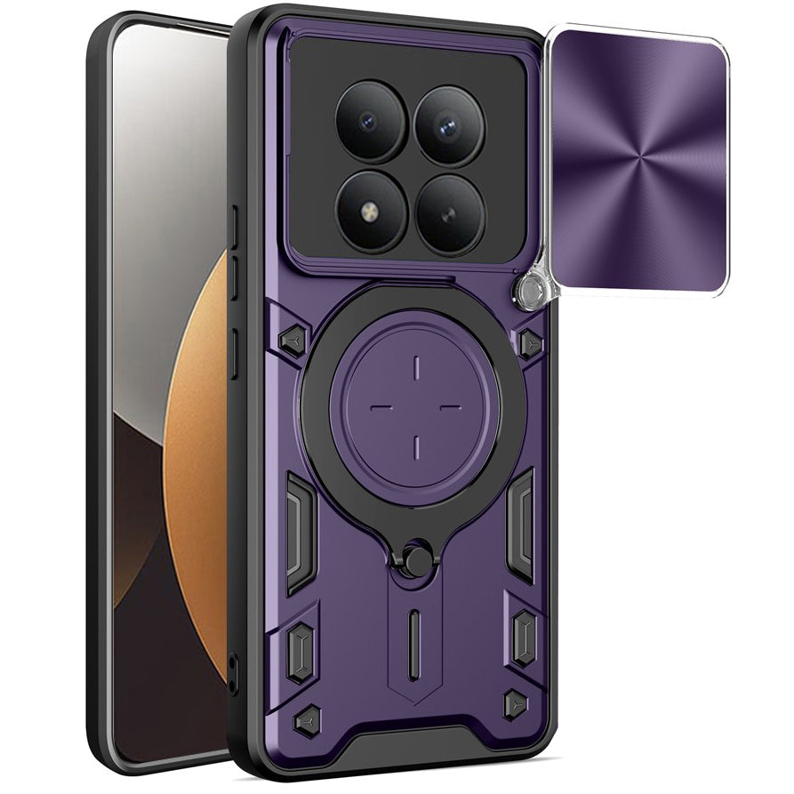 Handyhülle mit CamShield für Xiaomi Redmi Note 15 Pro Plus 5G / POCO M8 Pro 5G, Techsuit CamGuard Pro, Violett / Schwarz