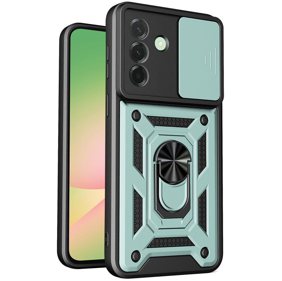 Handyhülle für Galaxy A57 5G, Techsuit CamShield Series, Grün-Schwarz
