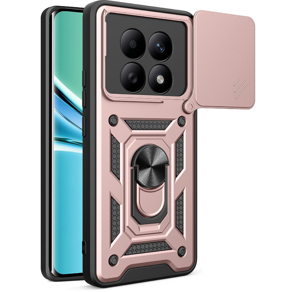 Handyhülle für Xiaomi Redmi Note 15 5G / Redmi Note 15 4G / POCO M8 5G, Techsuit CamShield Series, Roségold / Schwarz