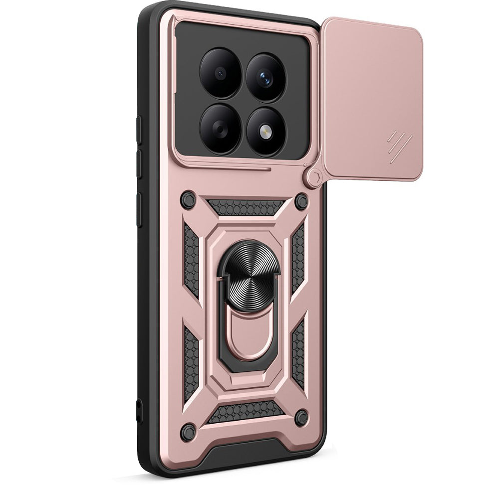 Handyhülle für Xiaomi Redmi Note 15 5G / Redmi Note 15 4G / POCO M8 5G, Techsuit CamShield Series, Roségold / Schwarz