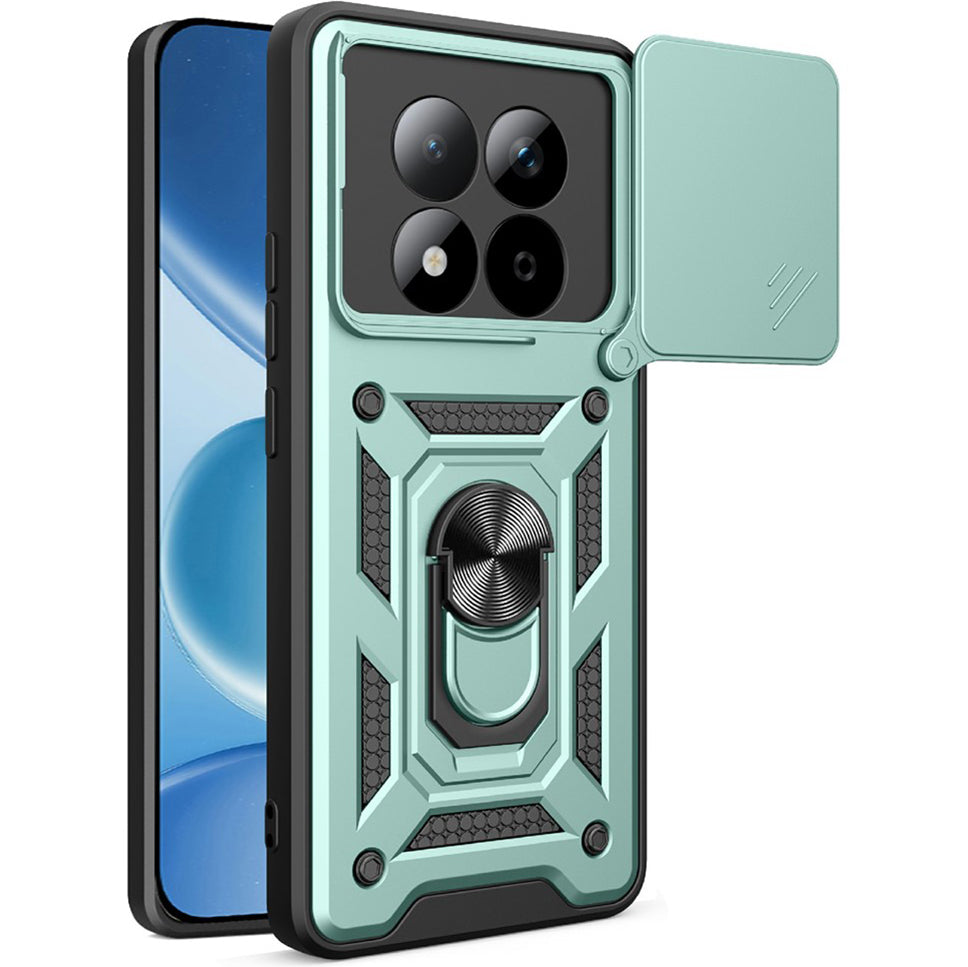 Handyhülle für Xiaomi Redmi Note 15 Pro 5G, Techsuit CamShield Series, Grün-Schwarz