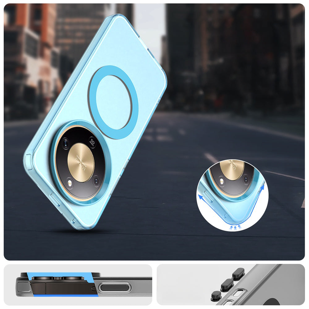 Handyhülle für Honor Magic8 Lite, Techsuit CandyCase MagSafe, Blau