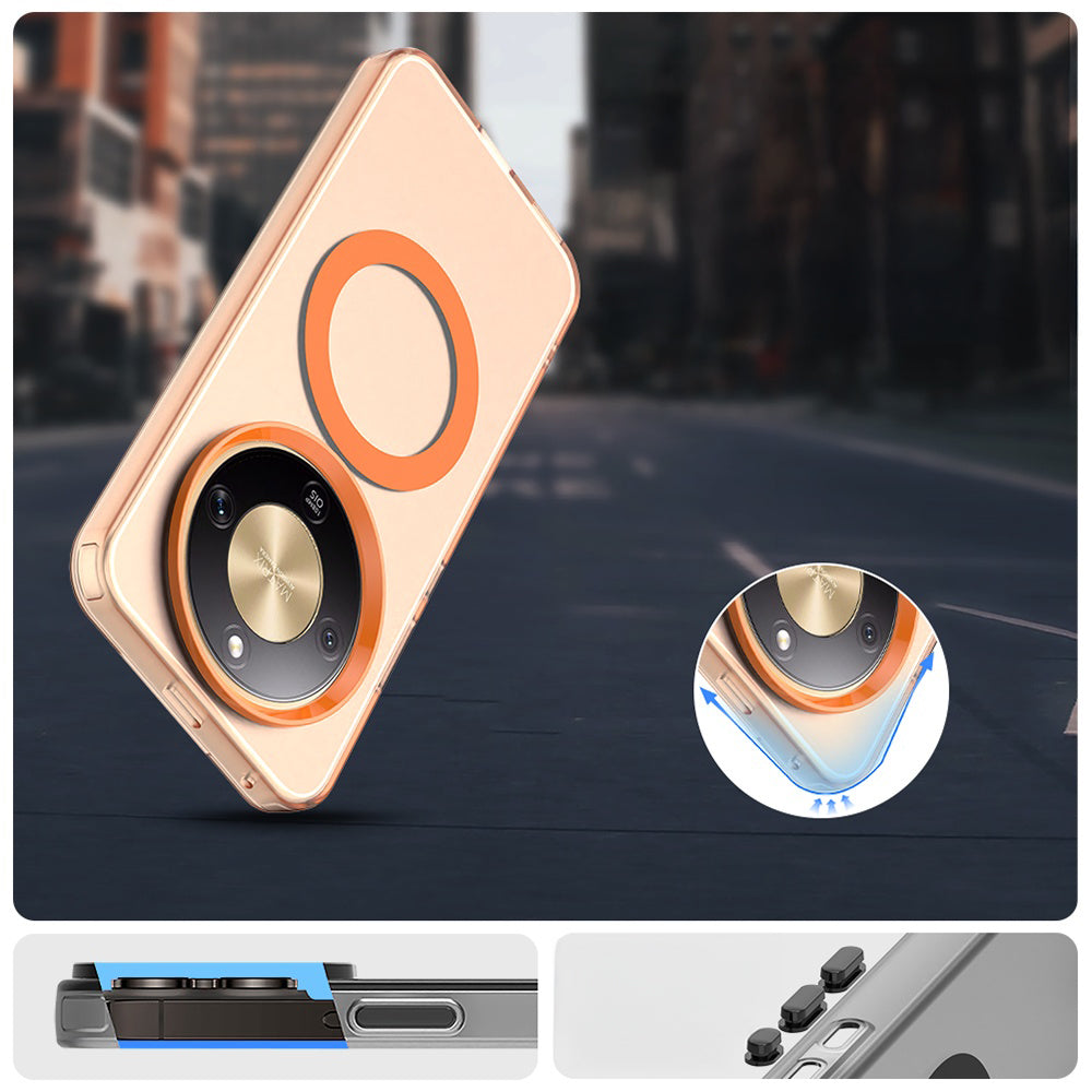 Handyhülle für Honor Magic8 Lite, Techsuit CandyCase MagSafe, Orange