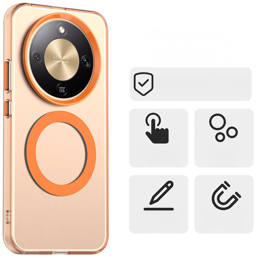Handyhülle für Honor Magic8 Lite, Techsuit CandyCase MagSafe, Orange