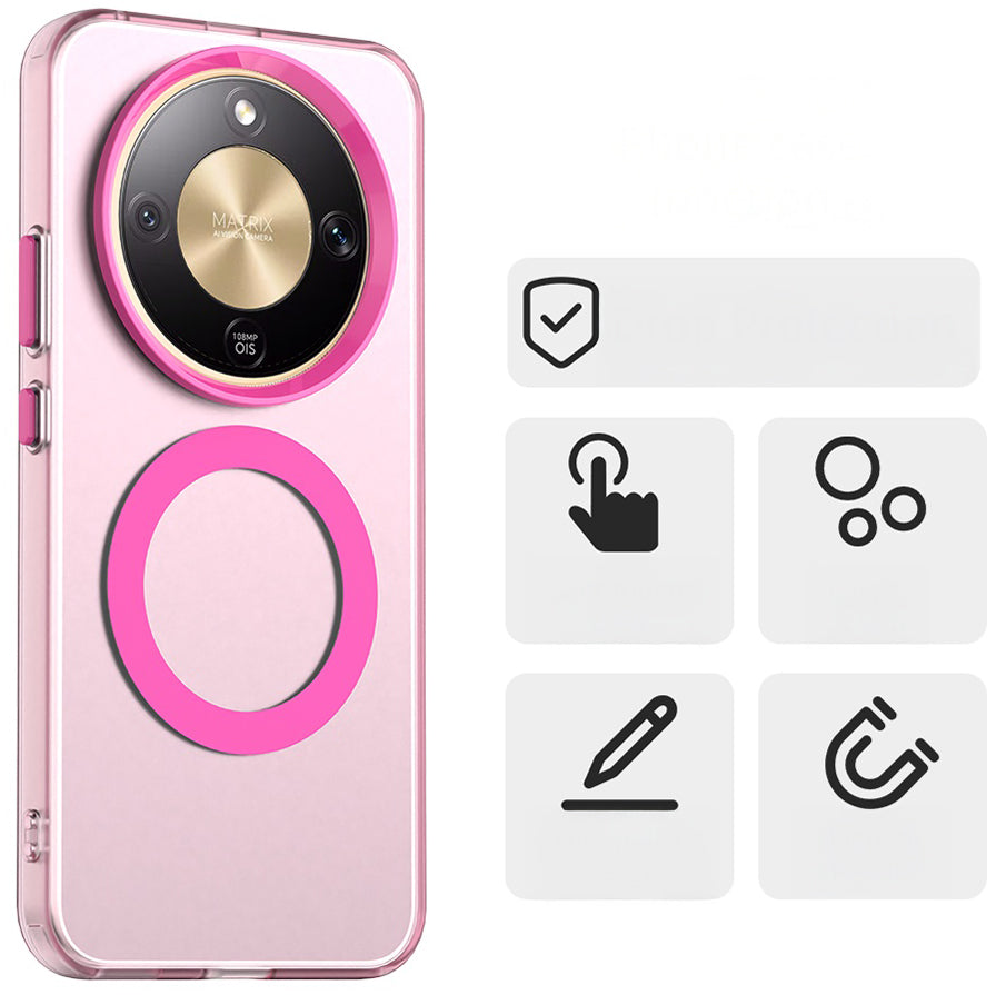Handyhülle für Honor Magic8 Lite, Techsuit CandyCase MagSafe, Rosa