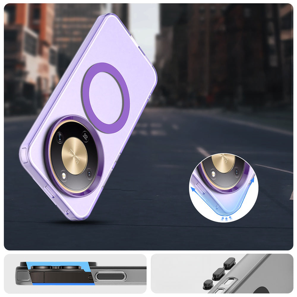 Handyhülle für Honor Magic8 Lite, Techsuit CandyCase MagSafe, Violett