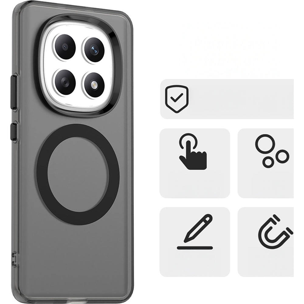 Handyhülle für Xiaomi Redmi Note 15 4G / Redmi Note 15 5G / POCO M8 5G, Techsuit CandyCase MagSafe, Schwarz