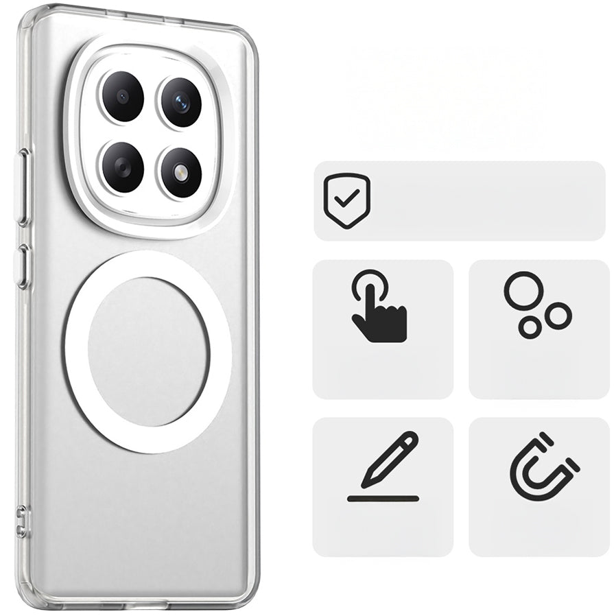 Handyhülle für Xiaomi Redmi Note 15 4G / Redmi Note 15 5G / POCO M8 5G, Techsuit CandyCase MagSafe, Weiß