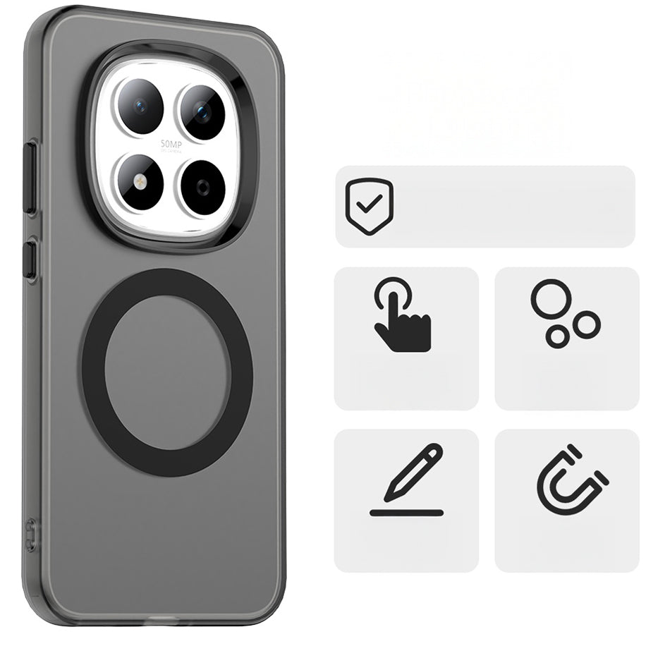 Handyhülle für Xiaomi Redmi Note 15 Pro 5G, Techsuit CandyCase MagSafe, Schwarz