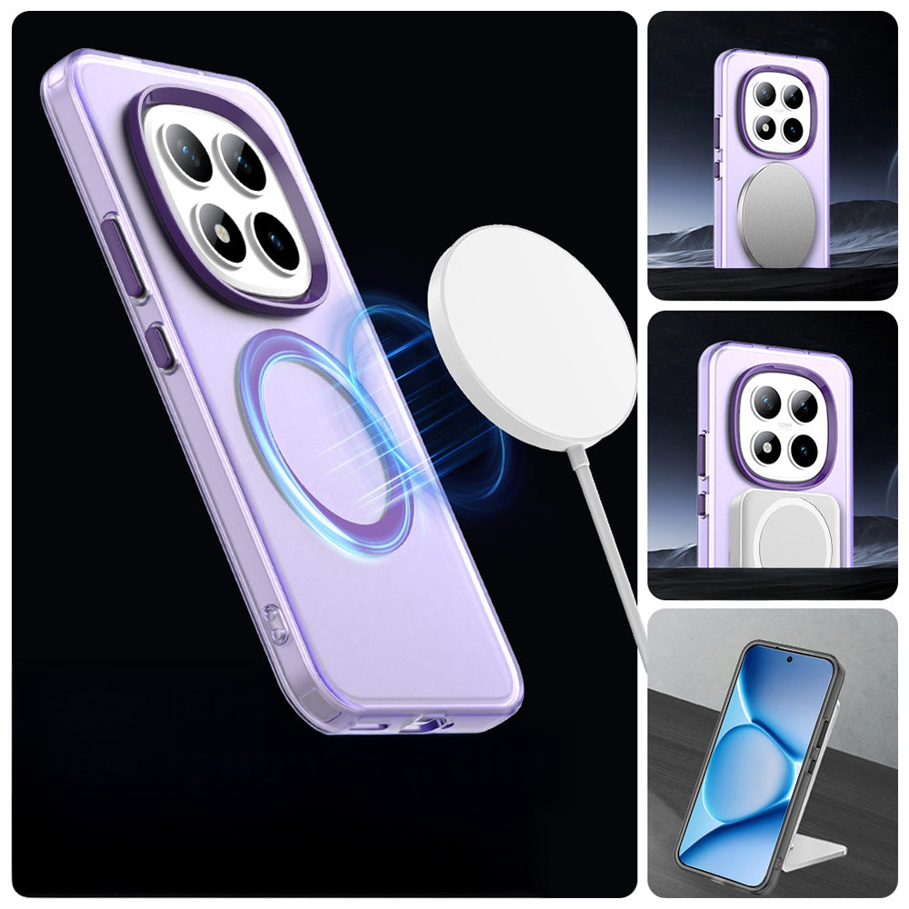 Handyhülle für Xiaomi Redmi Note 15 Pro Plus 5G / POCO M8 Pro 5G, Techsuit CandyCase MagSafe, Violett
