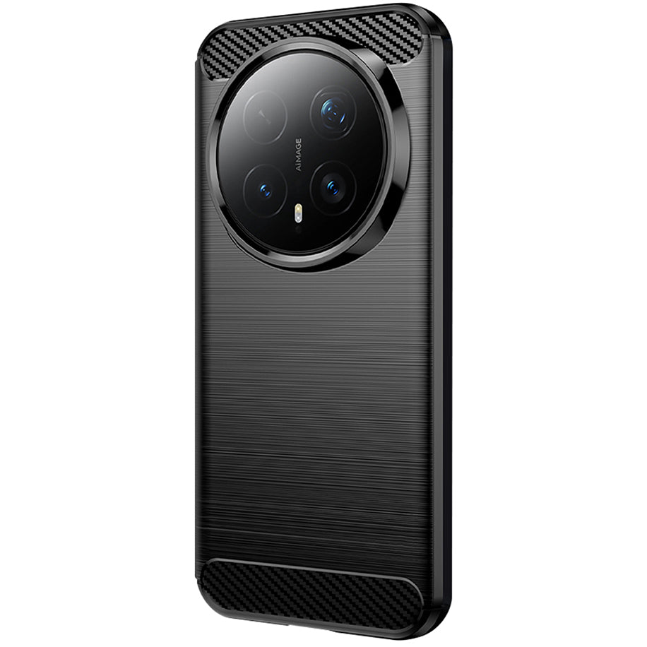 Handyhülle für Honor Magic8 Pro, Techsuit Carbon Silicone, Schwarz